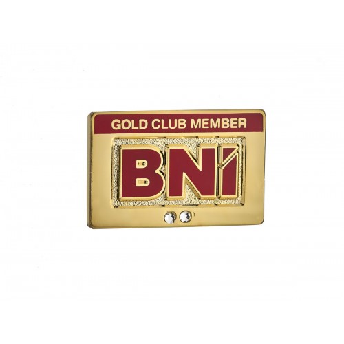 Gold Club Pin (2 Stones)(Pack of 10)