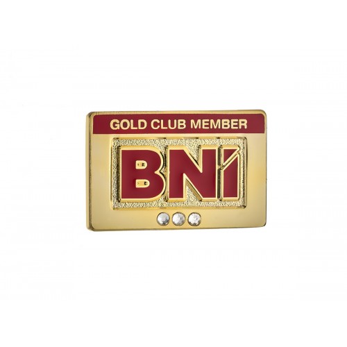 Gold Club Pin (3 stones)(Pack of 10)