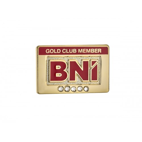 Gold Club Pin (5 stones)(Pack of 10)